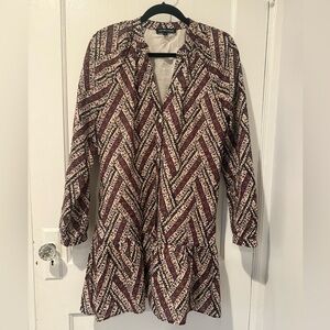 Veronica Beard Women’s Knee-length Dress Size 10 EUC red, black beige pattern